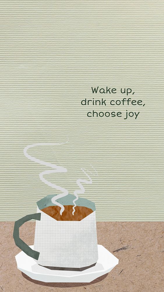Drink coffee, choose joy quote Instagram story template