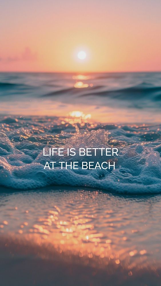 Beach quote Instagram story template