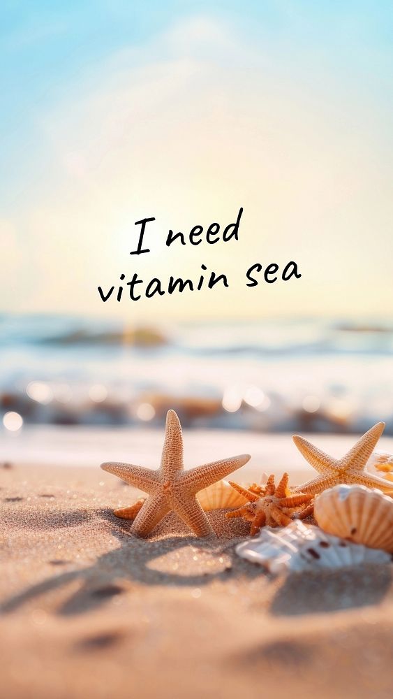 Vitamin sea quote Instagram story template
