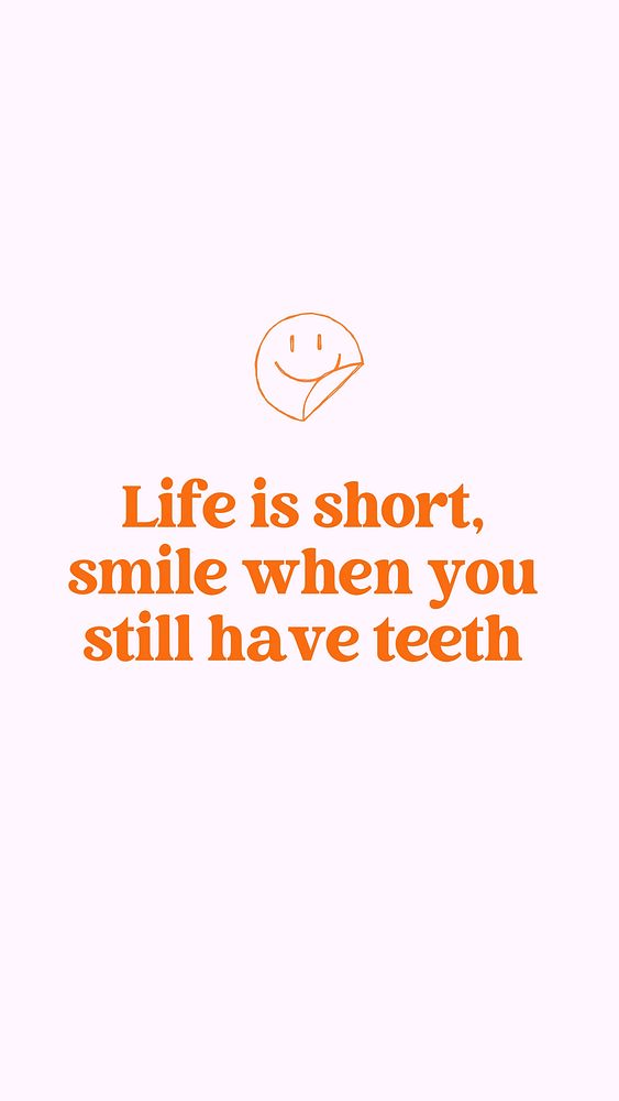 Life is short quote  mobile phone wallpaper template