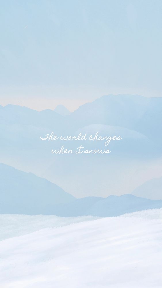 Winter  quote Instagram story template
