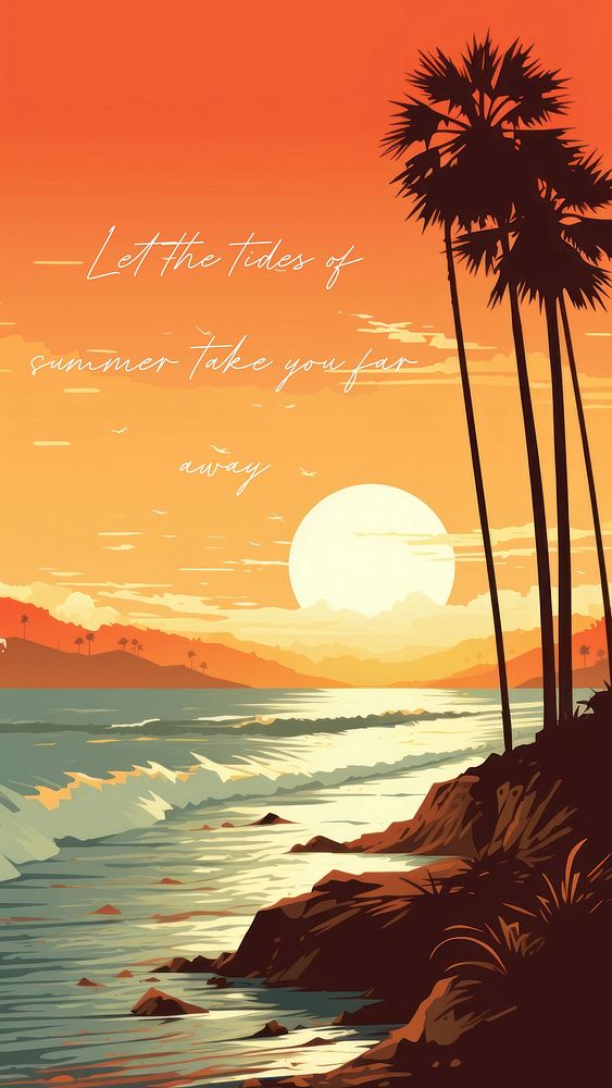 Summer quote Instagram story template