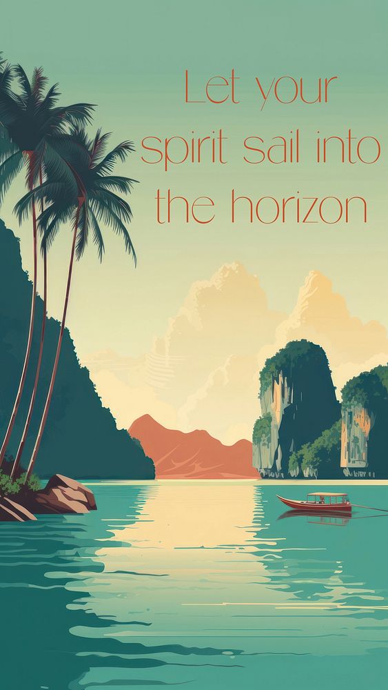 Sail into the horizon Instagram story template