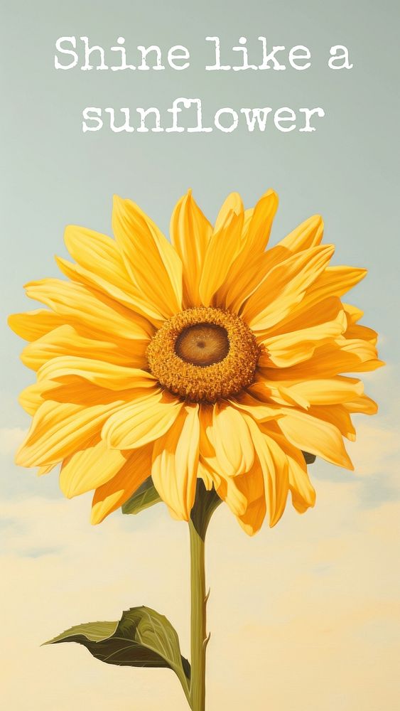 Shine like a sunflower Instagram story template