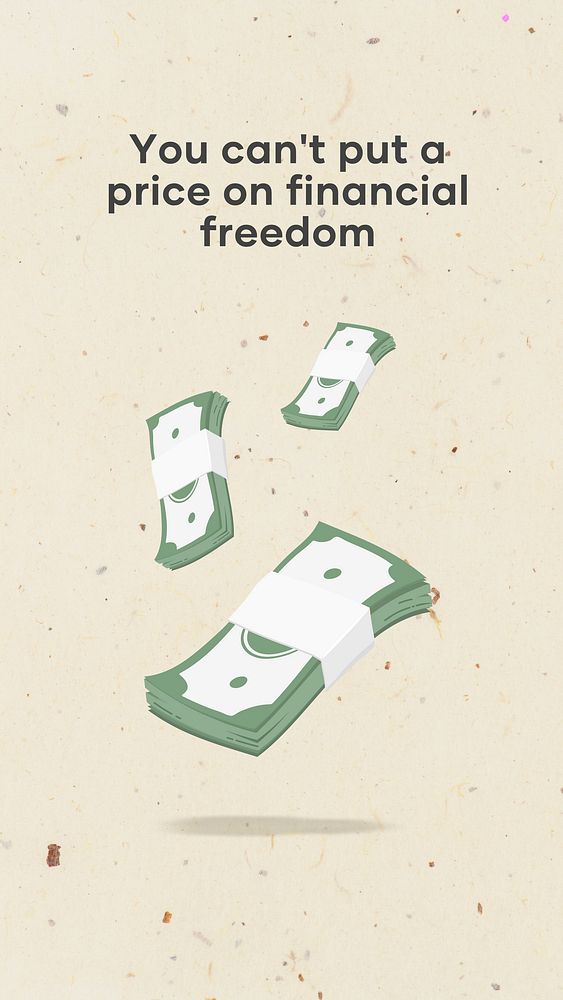 Financial freedom quote Instagram story template