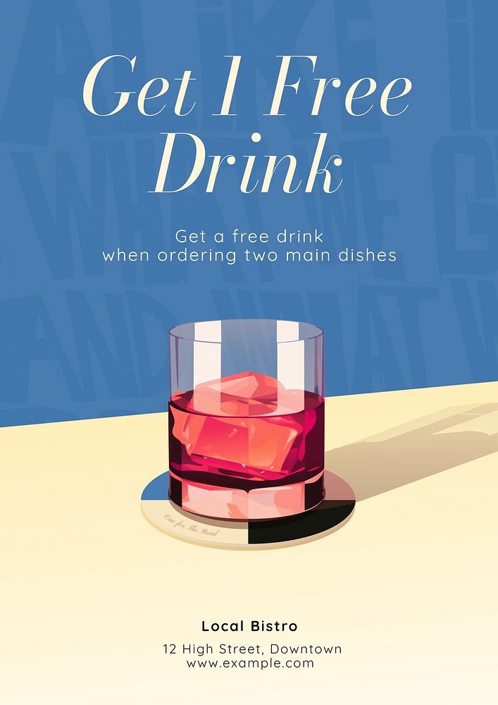 Free drink poster template