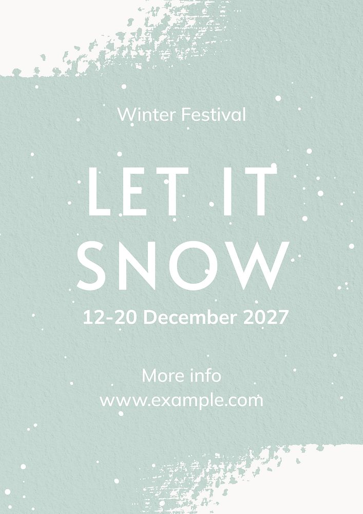 Winter snow festival poster template