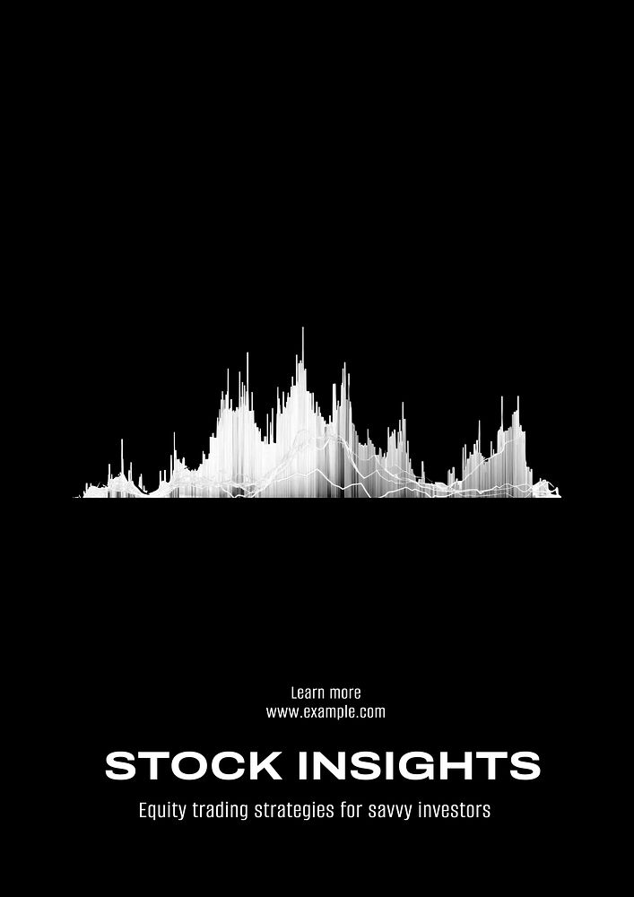 Stock market poster template