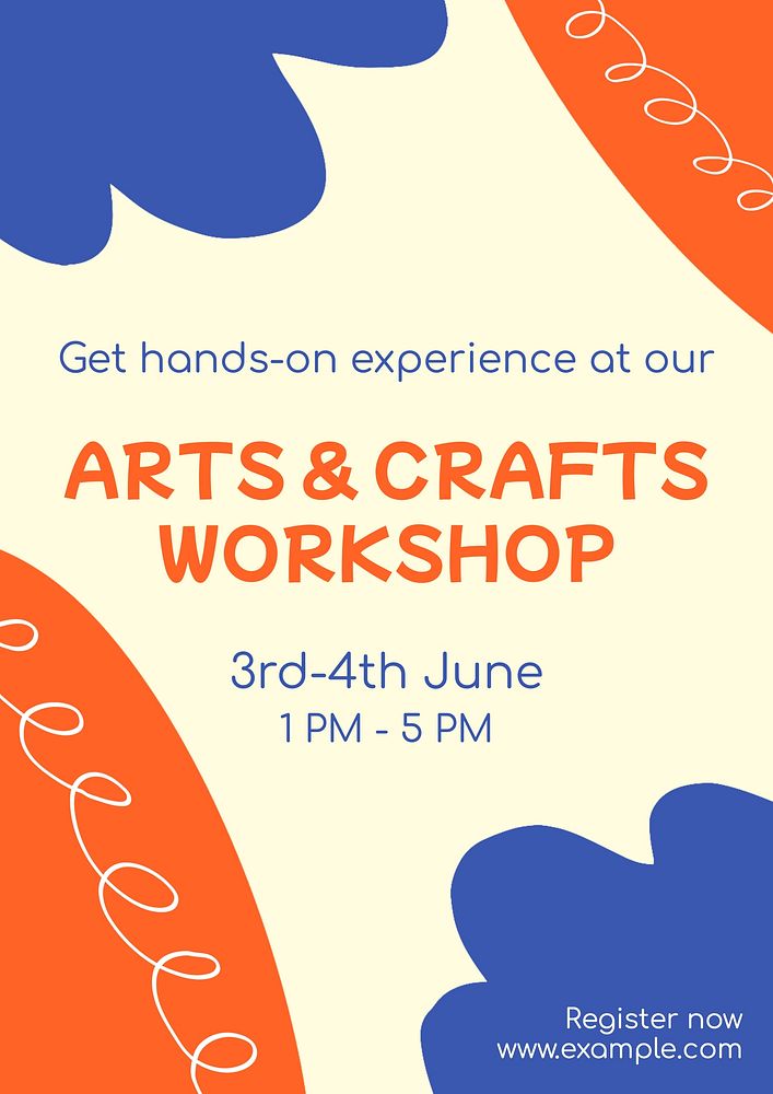 Art crafts workshop poster template | Free Photo - rawpixel