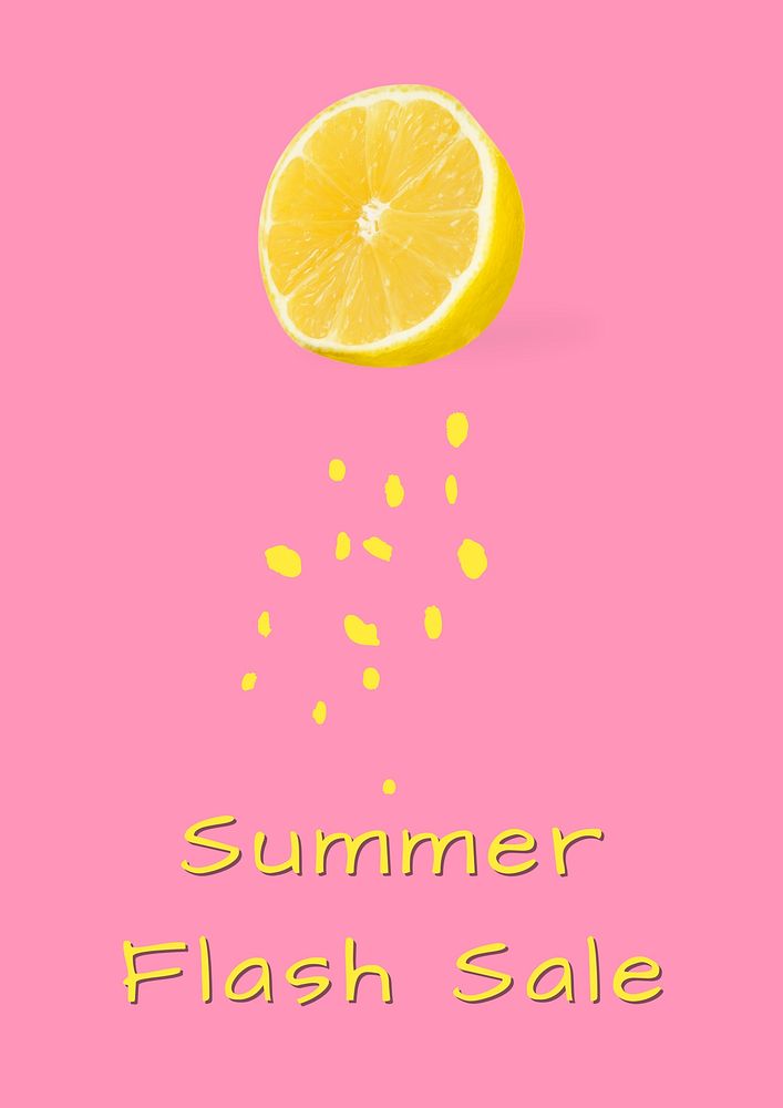 Summer flash sale poster template