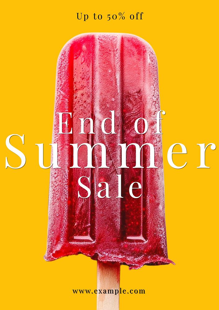 Summer sale poster template