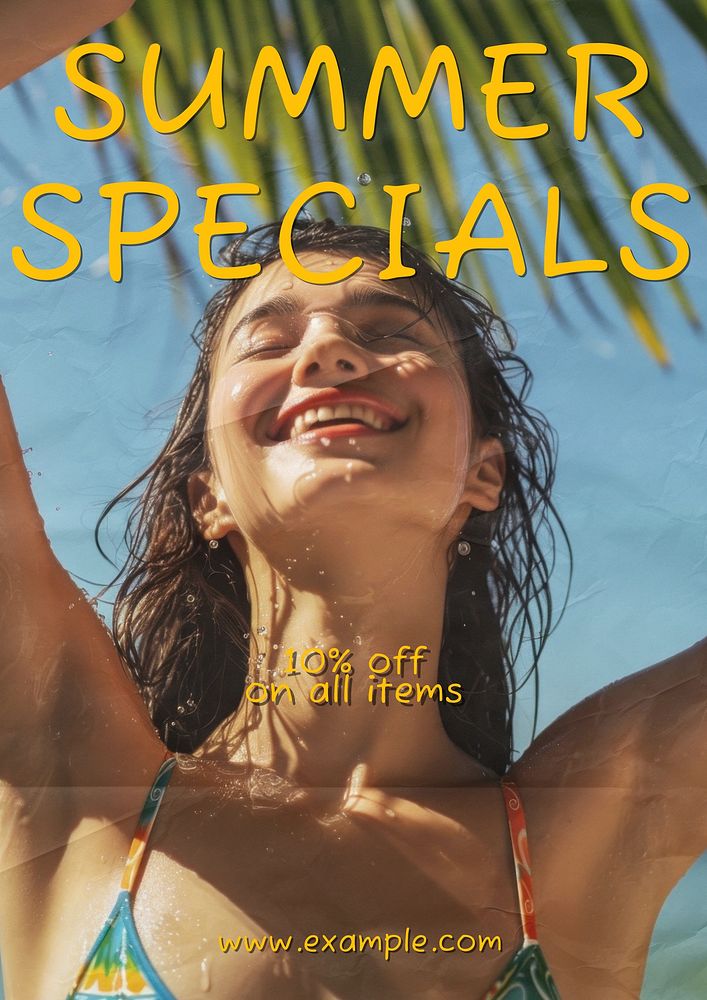 Summer specials poster template