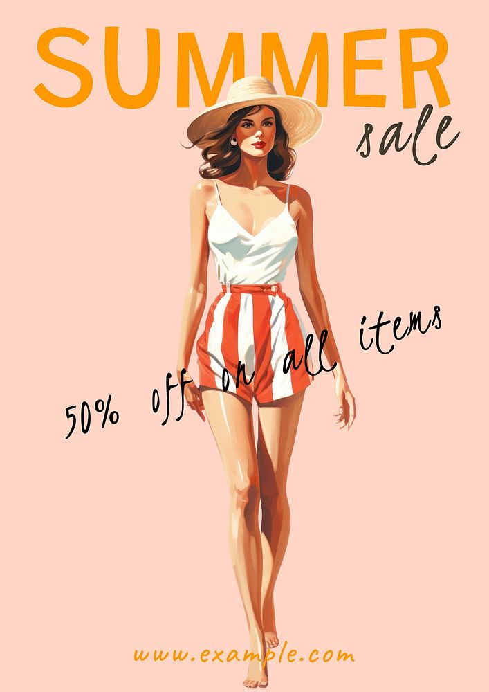 Summer Sale poster template