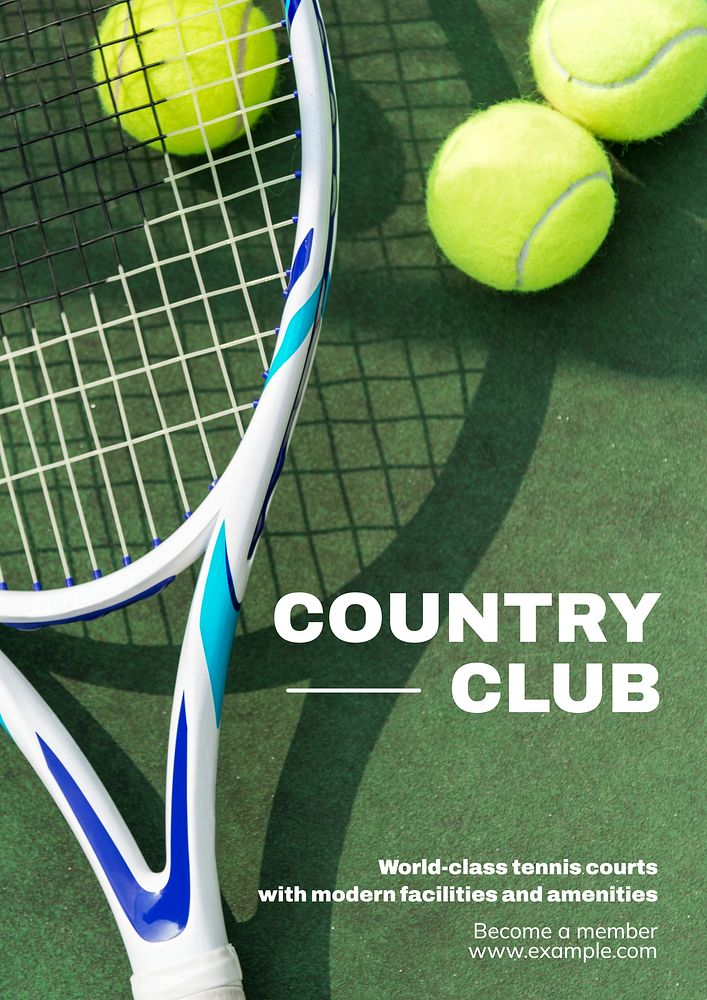 Country club poster template