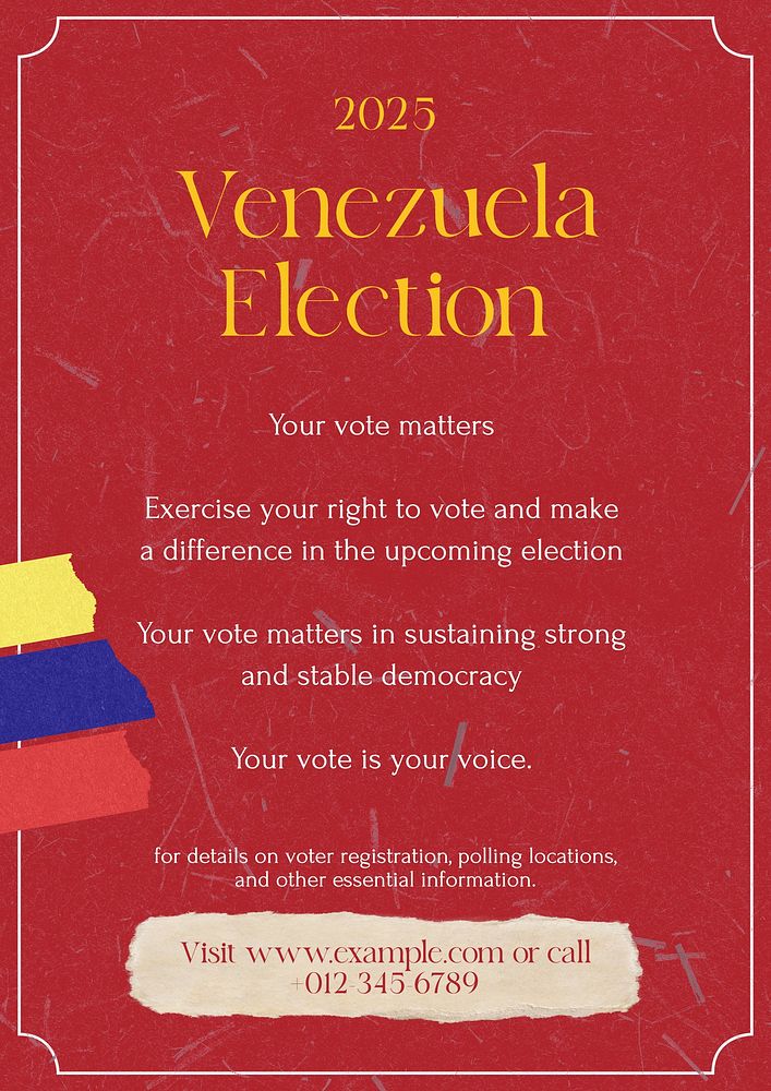 Venezuela election poster template
