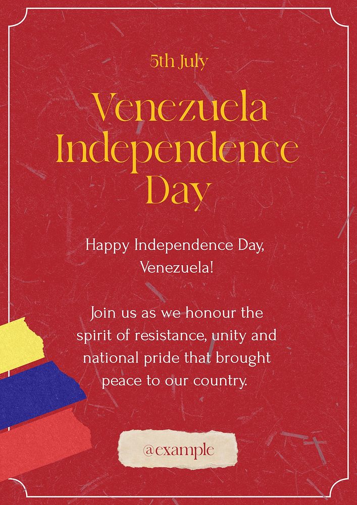 Venezuela independence day poster template