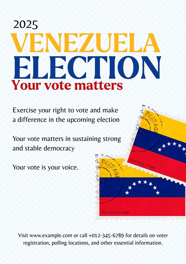 Venezuela election poster template