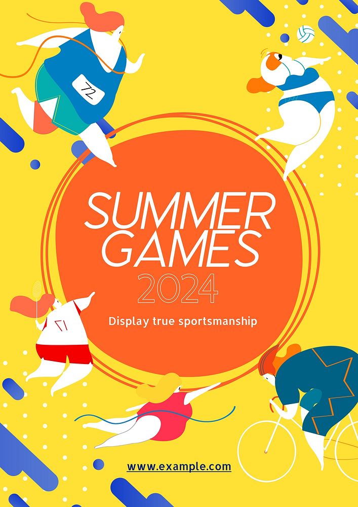 Summer games poster template