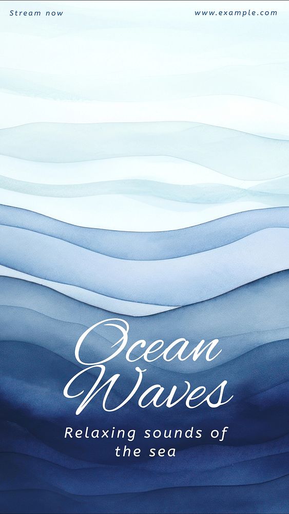 Ocean waves Instagram post template