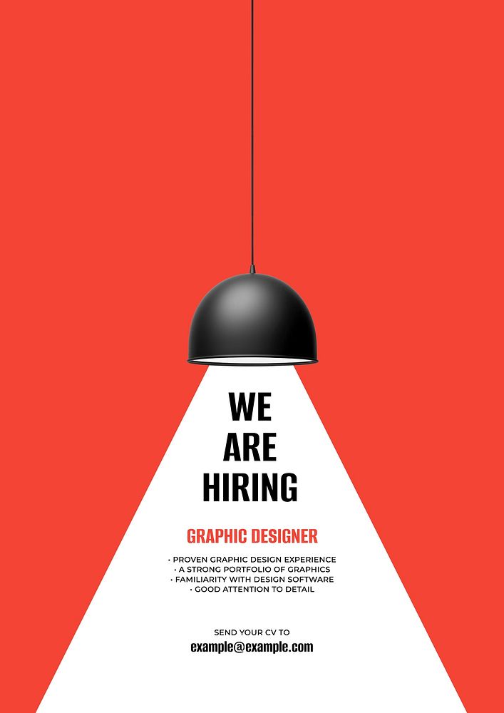 We are hiring poster template