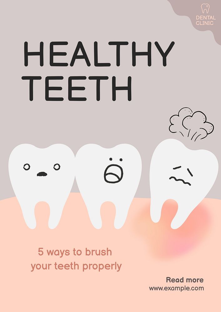 Healthy teeth poster template