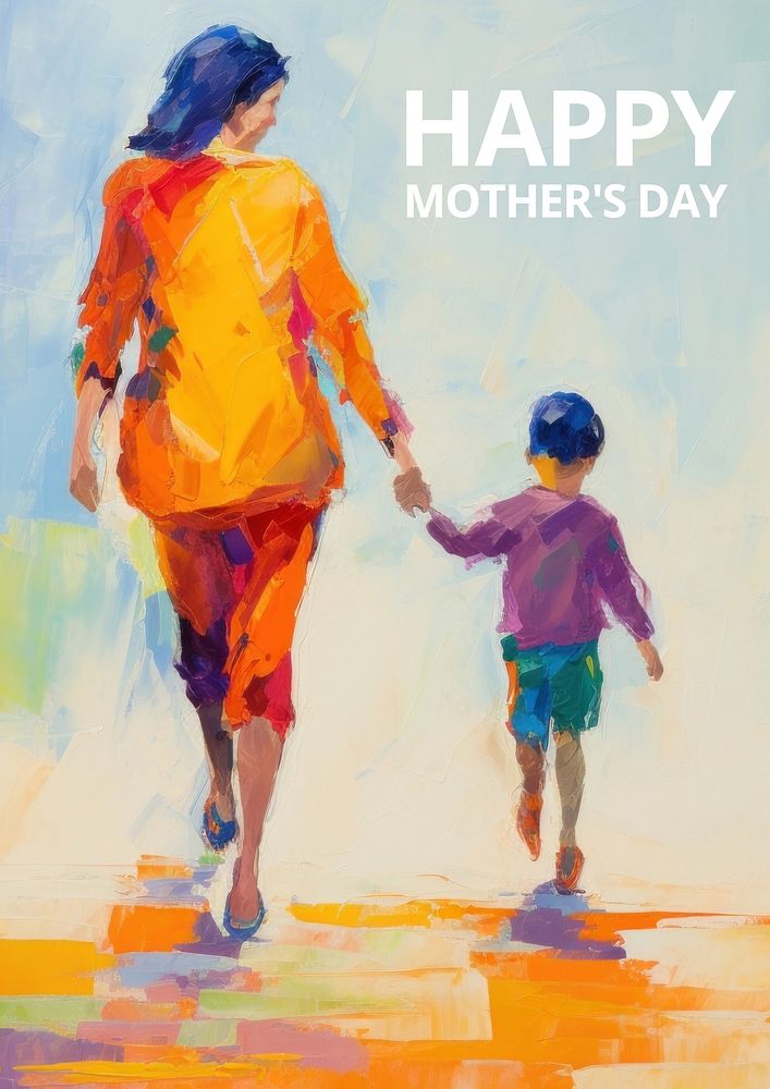 Happy mothers day quote poster template