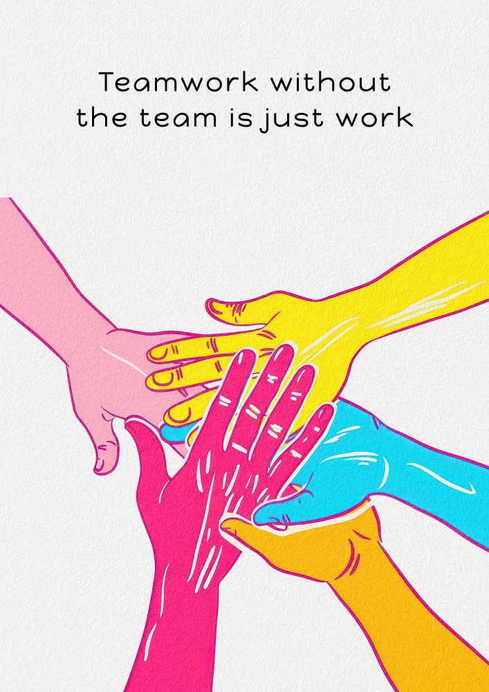 Teamwork quote poster template