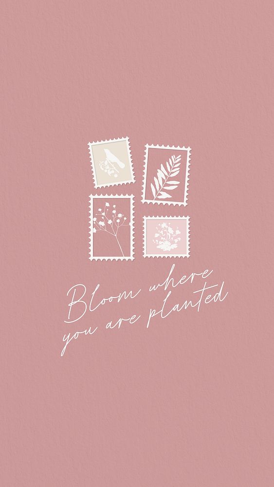 Bloom where you are planted quote   mobile wallpaper template