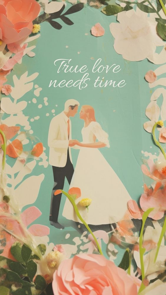 True love quote   mobile wallpaper template
