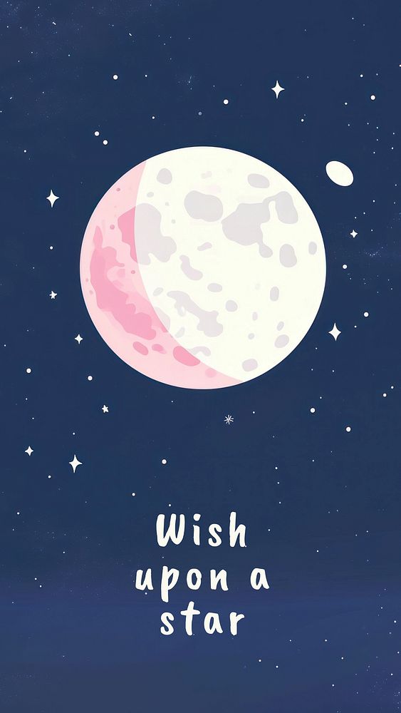 Wish upon a star quote   mobile wallpaper template