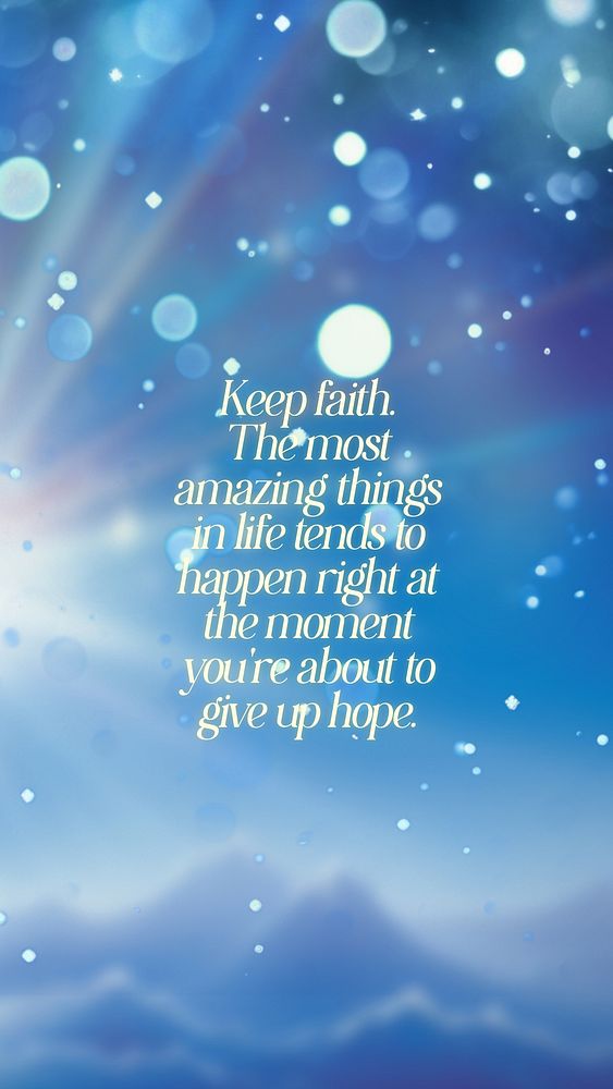 Keep faith  quote   Instagram story template