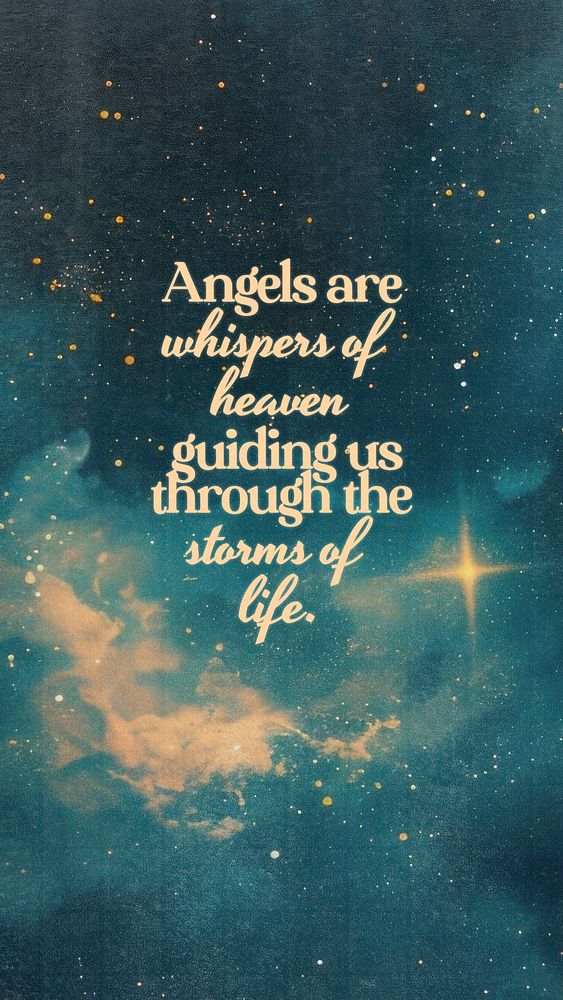 Angel  quote   mobile wallpaper template