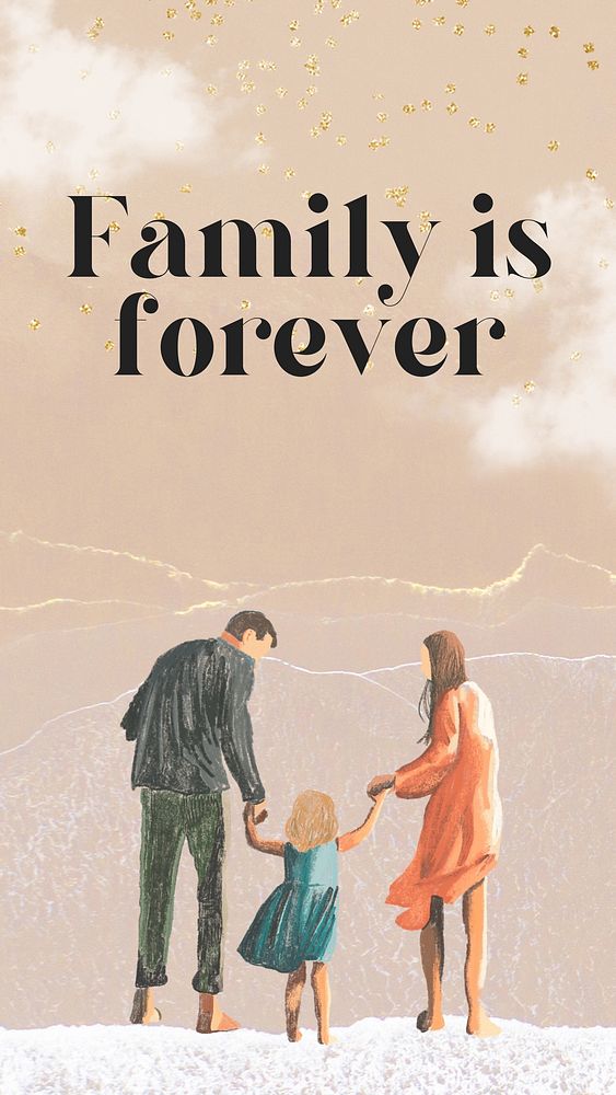 Family forever quote   Instagram story template