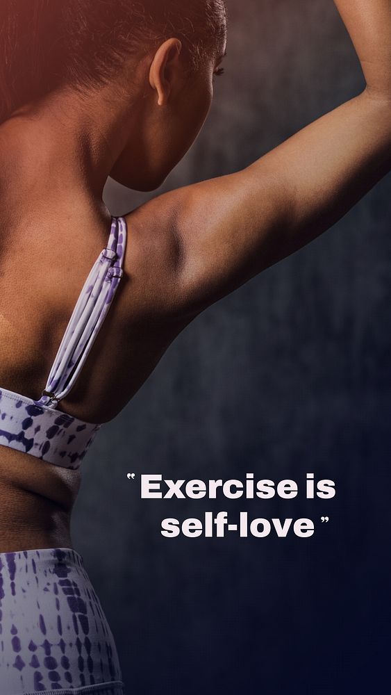 Workout slogan quote  Instagram story template