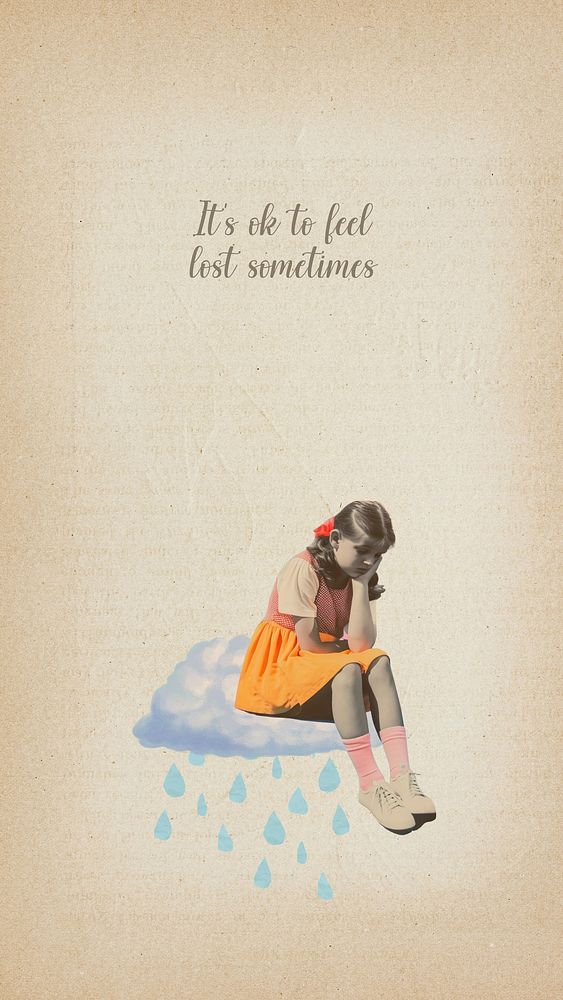 It's ok to feel lost sometimes quote  mobile wallpaper template
