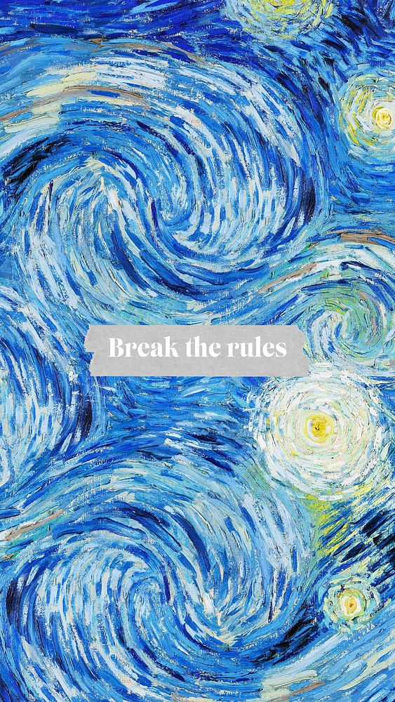 Break the rules quote  mobile wallpaper template