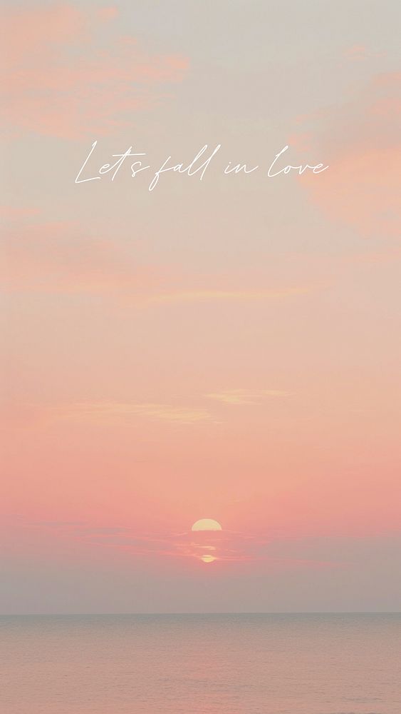 Let's fall in love quote   Instagram story template