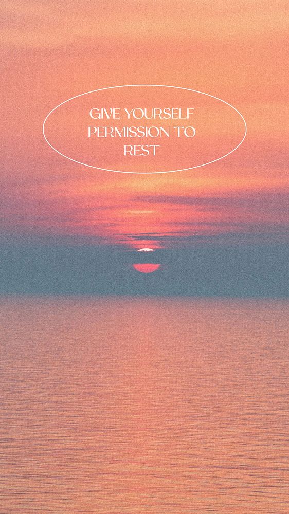 Permission to rest quote   Instagram story template