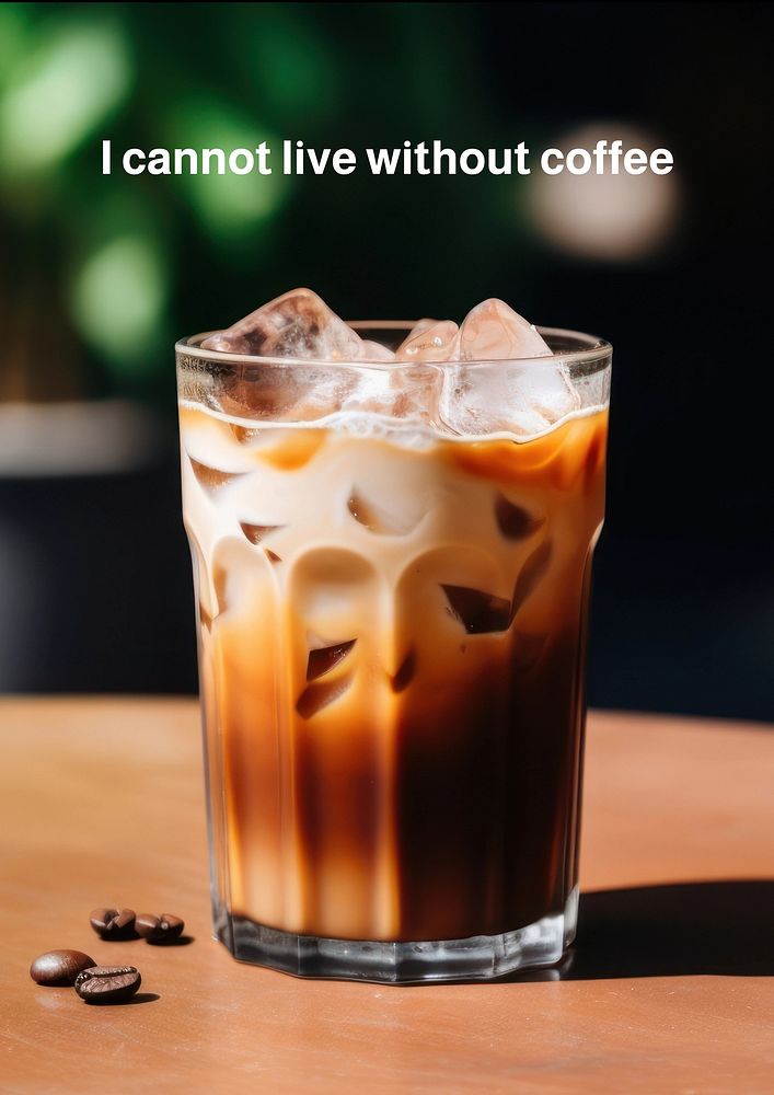 Coffee  quote poster template