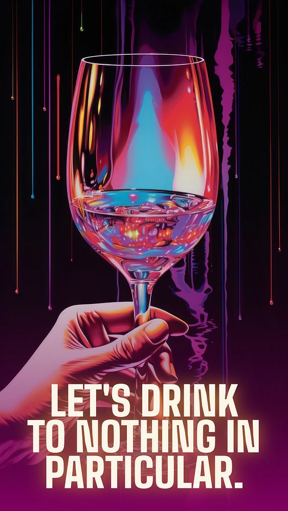 Let's drink quote   Instagram story template
