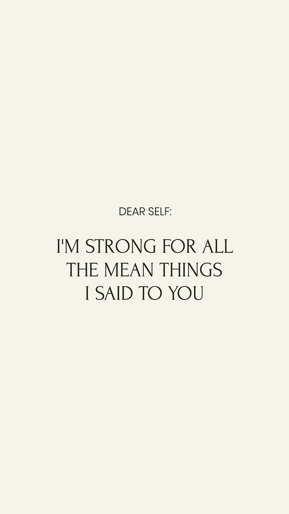I'm strong quote   Instagram story template