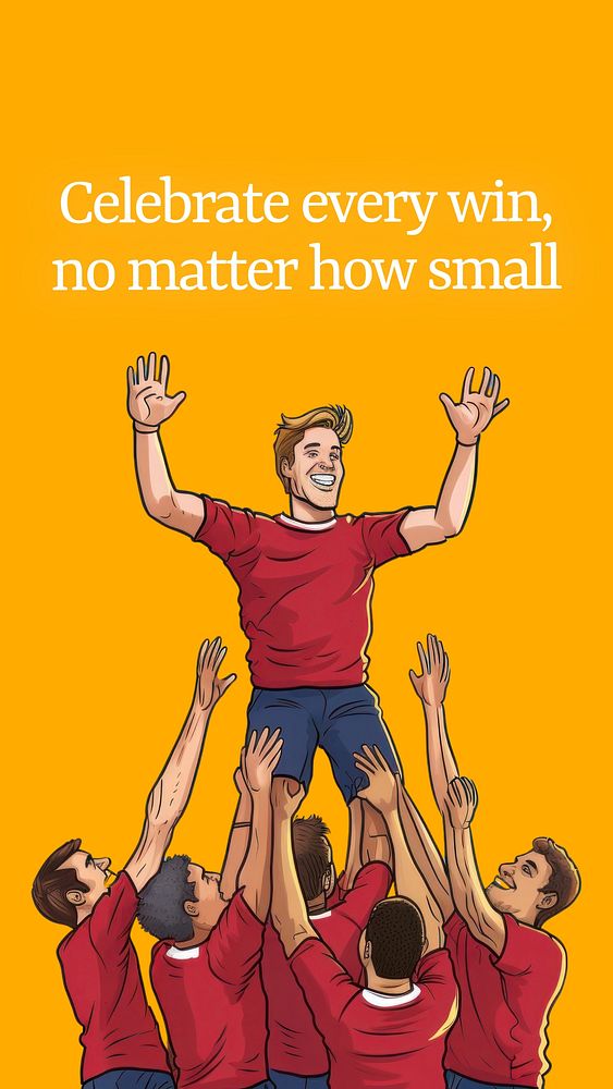 Small wins matter quote   mobile wallpaper template
