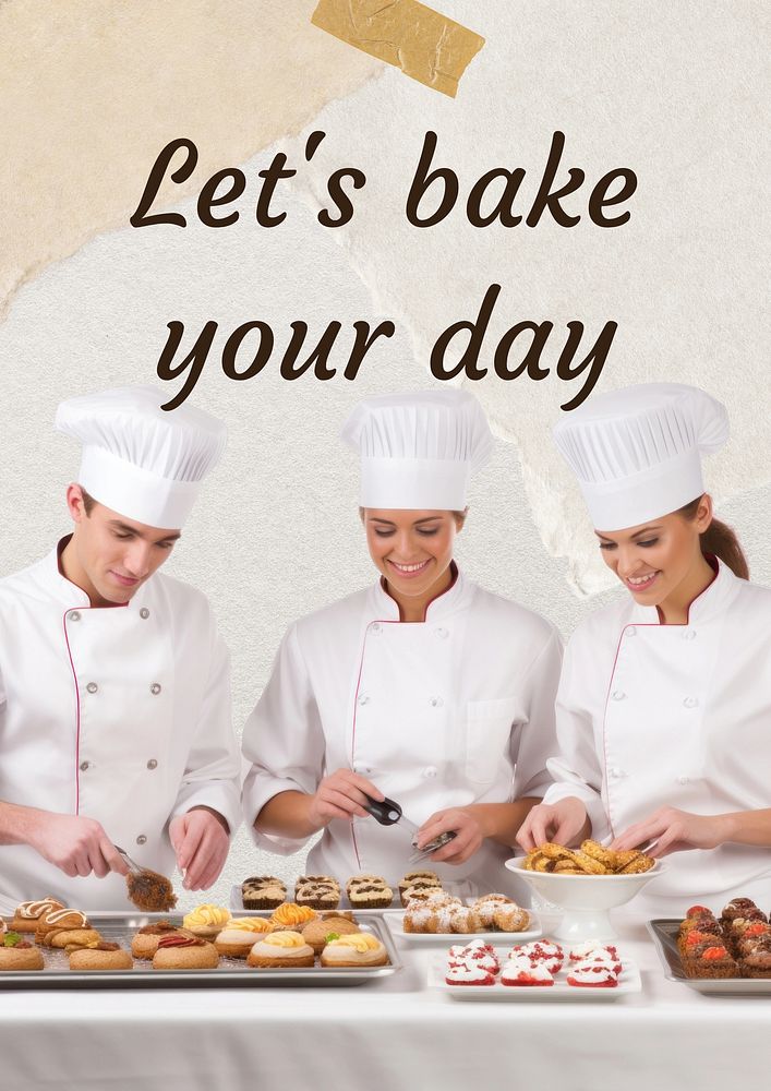 Baking  quote poster template