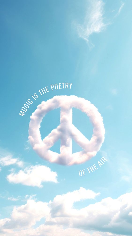 Music is the poetry of the air quote   mobile wallpaper template