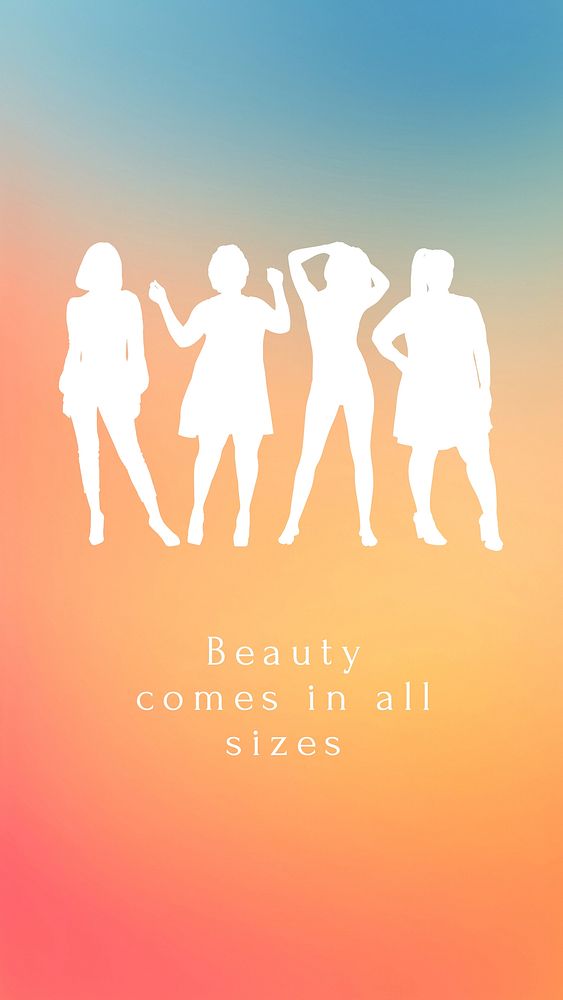 Beauty all sizes quote   mobile wallpaper template
