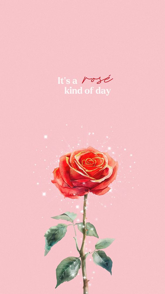 Ros&eacute; day quote   mobile wallpaper template