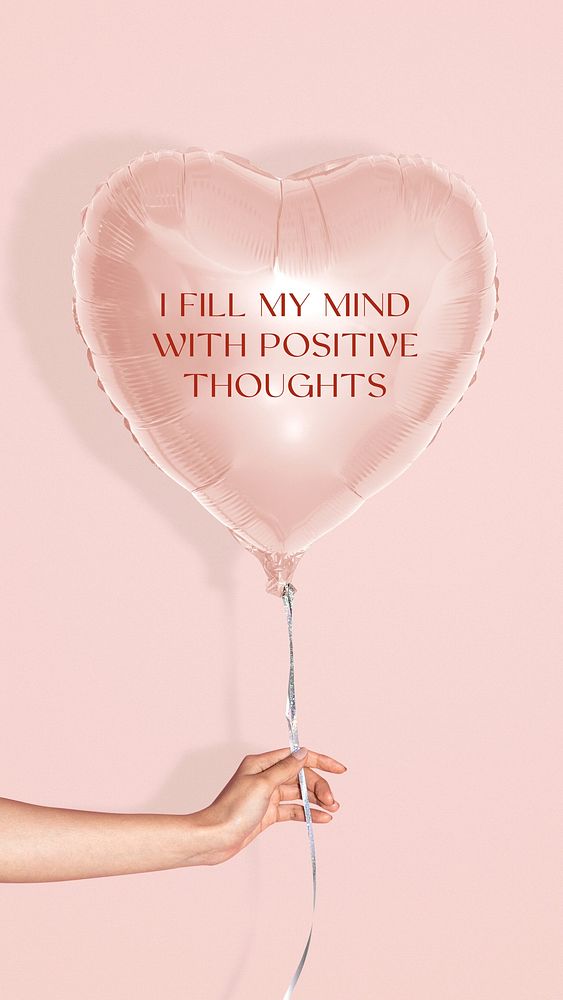Positive thoughts quote   mobile wallpaper template