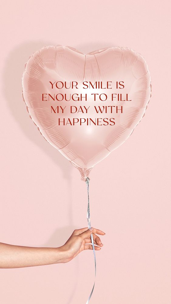 Smile  quote   mobile wallpaper template