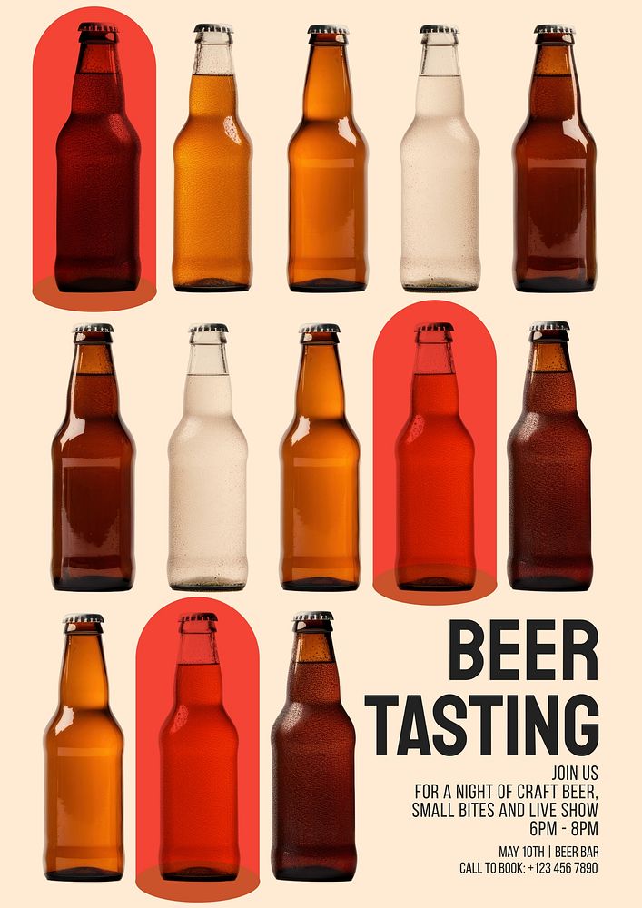 Beer tasting poster template