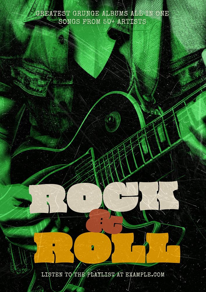 Rock n roll poster template